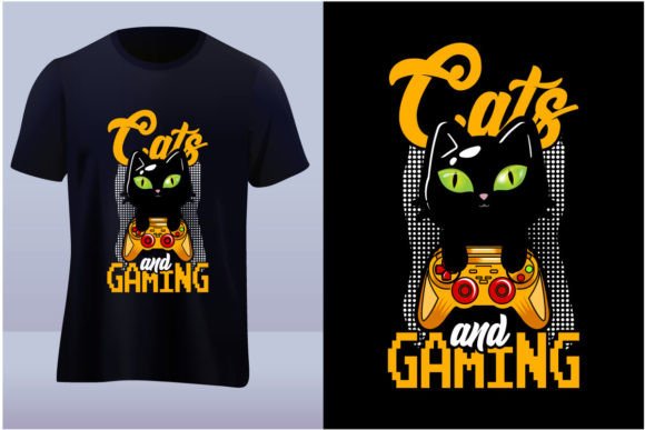 Cats Graphic Gaming Tshirt Design: A Creative Asset for Gamers and Designers