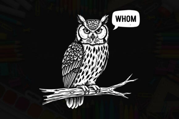 Celebrate Educators with the Graphic Owl with Speech Bubble Design