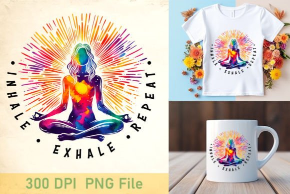 Find Your Center with the Exhale Peace Yoga Graphic