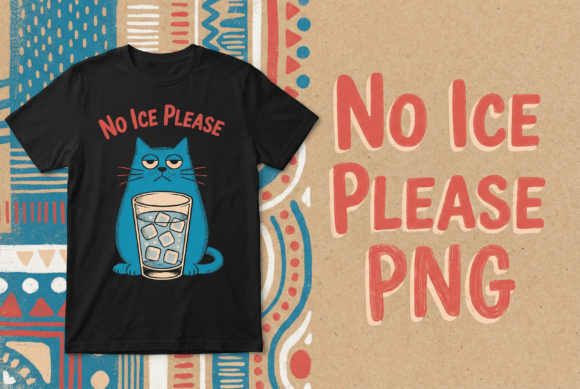 No Ice Please Cat Coffee Graphic: Perfect for Grumpy Mornings
