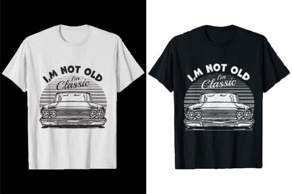 Old Classic Car T-Shirt Design Graphic: Your Next Creative Asset