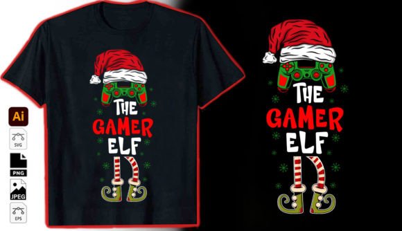 The Gamer ELF Graphic Vector Tshirt: A Deep Dive into Festive Design