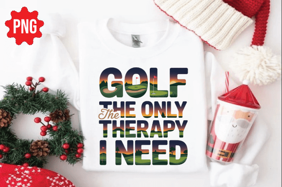 Trendy Golf Lover Graphic T-Shirt PNG: A Designer's Go-To Asset